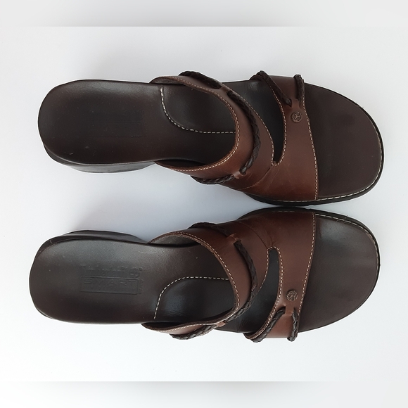 VINTAGE Timberland "Dinner 4 Two" leather slide, Size 9.5 w/OG box, tag - Picture 8 of 13